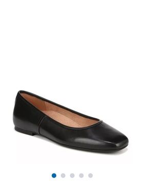 VIionic Orinda Classic Black Leather Women's Ballet Flat NEW 9